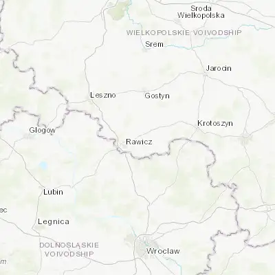 Map showing location of Miejska Górka (51.655730, 16.958260)