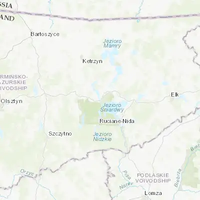 Map showing location of Mikołajki (53.802880, 21.570110)