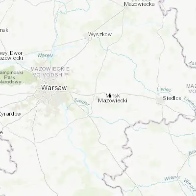 Map showing location of Mińsk Mazowiecki (52.179350, 21.572510)