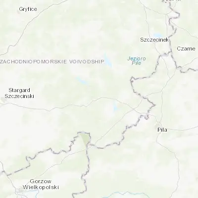 Map showing location of Mirosławiec (53.340710, 16.087930)