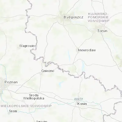 Map showing location of Mogilno (52.658060, 17.955780)