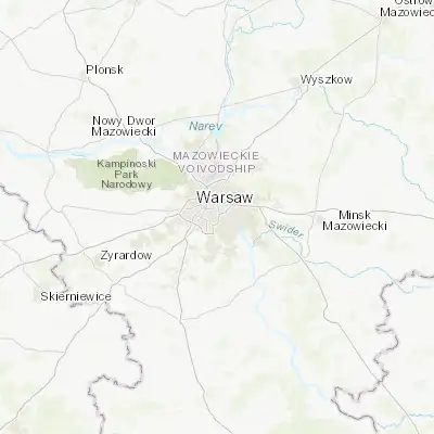 Map showing location of Mokotów (52.193400, 21.034870)