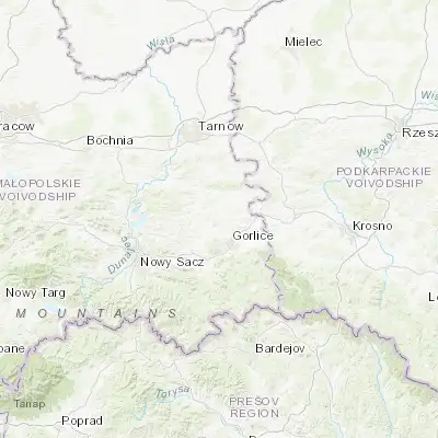 Map showing location of Moszczenica (49.736680, 21.092380)