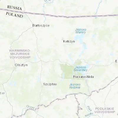 Map showing location of Mrągowo (53.864370, 21.305070)