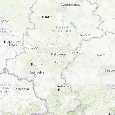 Map showing location of Murcki (50.200360, 19.043510)