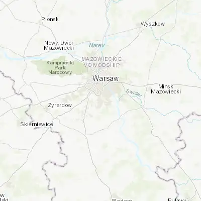 Map showing location of Mysiadło (52.102160, 21.018560)