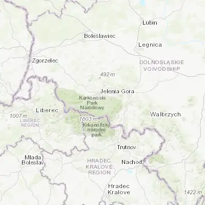 Map showing location of Mysłakowice (50.841230, 15.778940)