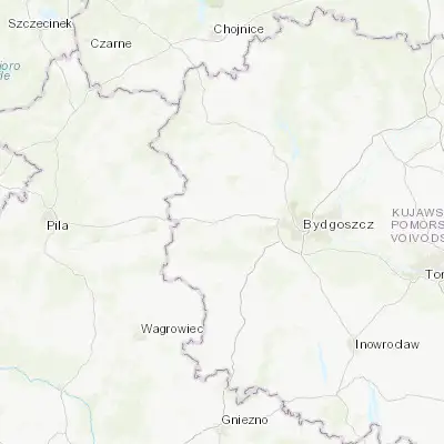 Map showing location of Nakło nad Notecią (53.142140, 17.601810)