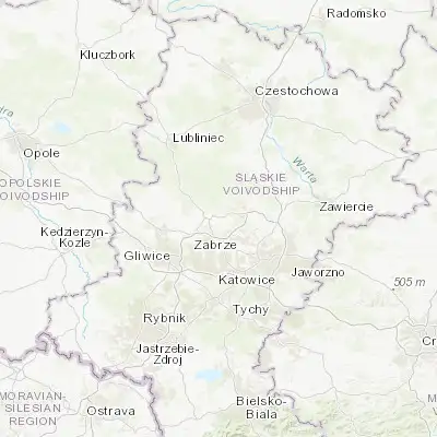 Map showing location of Nakło (50.436900, 18.910560)