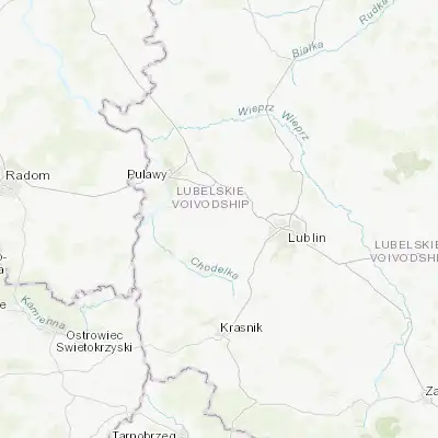 Map showing location of Nałęczów (51.285810, 22.215390)