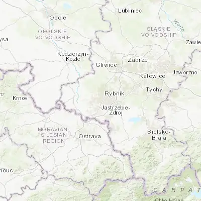 Map showing location of Niedobczyce (50.065400, 18.495310)