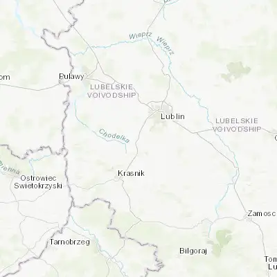 Map showing location of Niedrzwica Duża (51.114620, 22.389110)