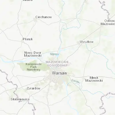 Map showing location of Nieporęt (52.431520, 21.032120)