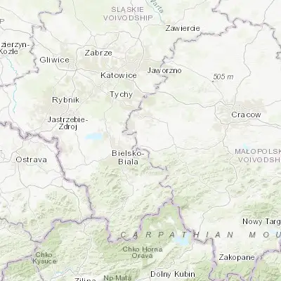 Map showing location of Nowa Wieś (49.907460, 19.216460)