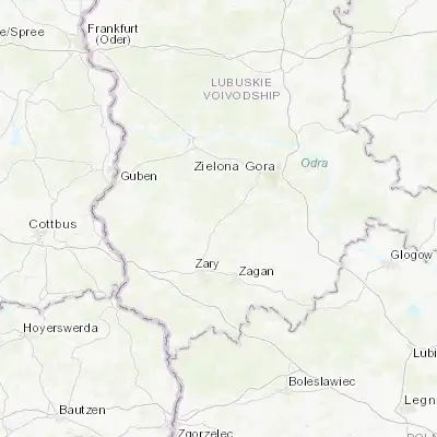 Map showing location of Nowogród Bobrzański (51.798560, 15.235200)