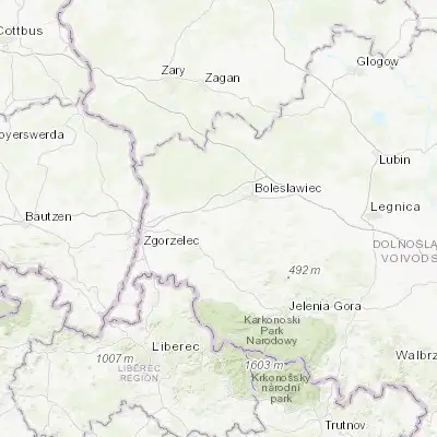 Map showing location of Nowogrodziec (51.195430, 15.398540)