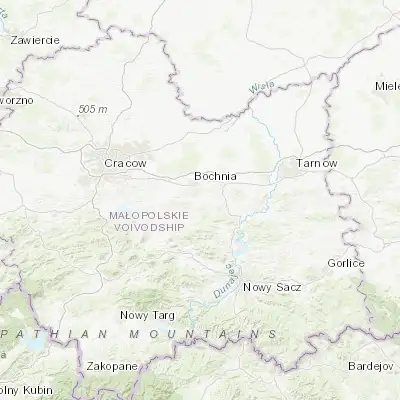 Map showing location of Nowy Wiśnicz (49.914650, 20.461090)