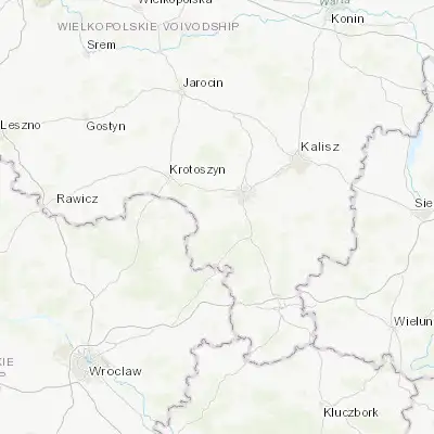 Map showing location of Odolanów (51.574190, 17.674340)
