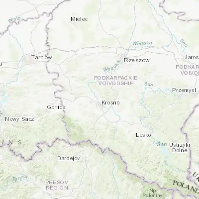 Map showing location of Odrzykoń (49.740570, 21.740740)