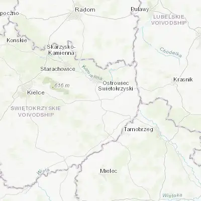Map showing location of Opatów (50.800580, 21.425380)