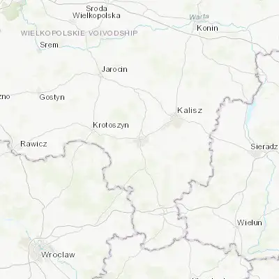 Map showing location of Ostrów Wielkopolski (51.655010, 17.806860)