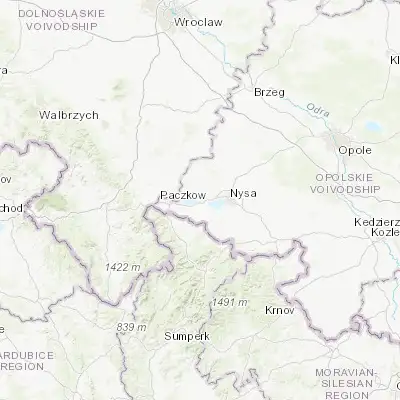 Map showing location of Otmuchów (50.466270, 17.173480)