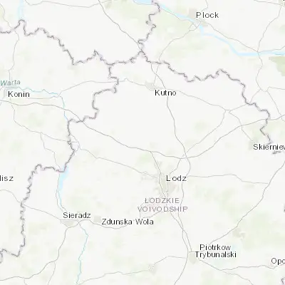 Map showing location of Ozorków (51.963360, 19.291390)