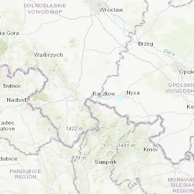 Map showing location of Paczków (50.463950, 17.006580)