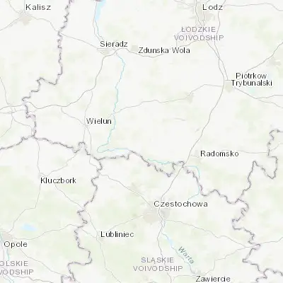 Map showing location of Pajęczno (51.144490, 18.996120)
