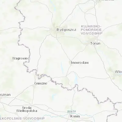 Map showing location of Pakość (52.801780, 18.085300)