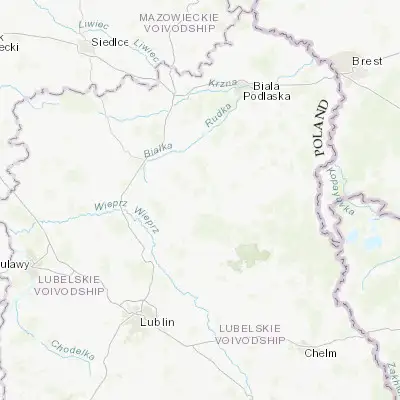 Map showing location of Parczew (51.640210, 22.900570)