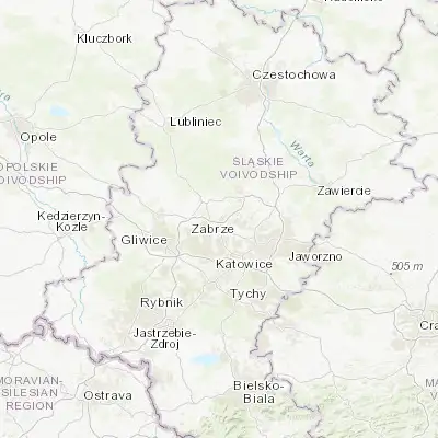 Map showing location of Piekary Śląskie (50.380170, 18.926530)