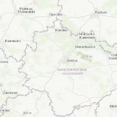 Map showing location of Piekoszów (50.880350, 20.464180)