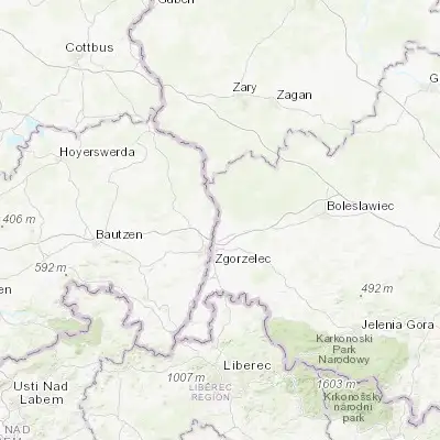 Map showing location of Pieńsk (51.249000, 15.046850)