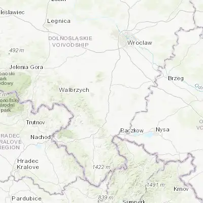 Map showing location of Piława Górna (50.683570, 16.743590)