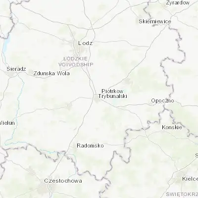 Map showing location of Piotrków Trybunalski (51.405470, 19.703210)