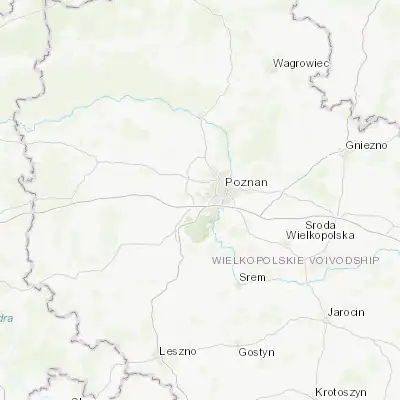 Map showing location of Plewiska (52.367060, 16.809850)