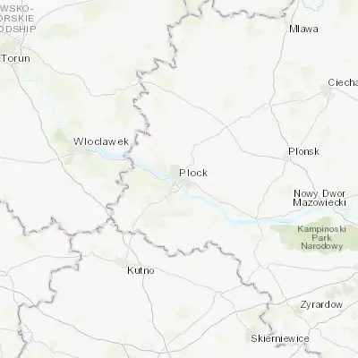 Map showing location of Płock (52.546820, 19.706380)