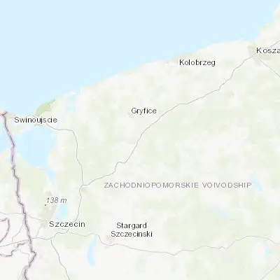 Map showing location of Płoty (53.801820, 15.266700)