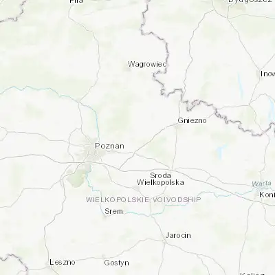 Map showing location of Pobiedziska (52.477530, 17.287670)