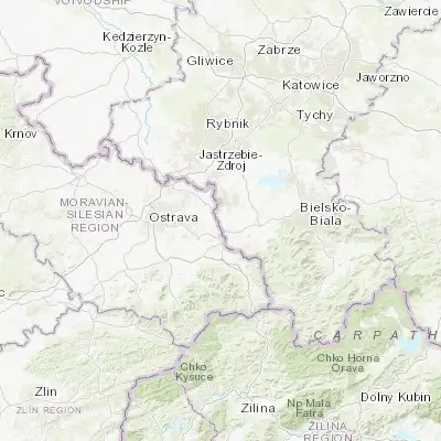 Map showing location of Pogwizdów (49.803820, 18.601060)