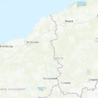 Map showing location of Polanów (54.119300, 16.685120)