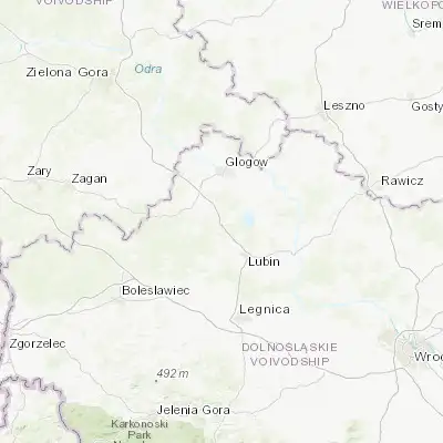 Map showing location of Polkowice (51.503910, 16.072610)