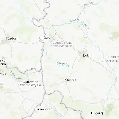 Map showing location of Poniatowa (51.179830, 22.130930)
