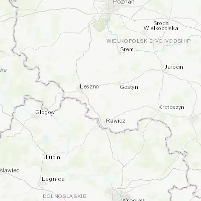 Map showing location of Poniec (51.763430, 16.808670)