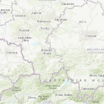 Map showing location of Porąbka (49.817160, 19.218350)