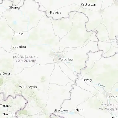 Map showing location of Powstańców Śląskich Wschód (51.091640, 17.024700)