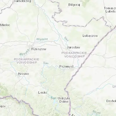 Map showing location of Pruchnik (49.906200, 22.515540)