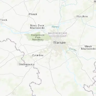 Map showing location of Pruszków (52.170720, 20.812140)
