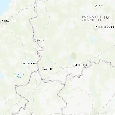 Map showing location of Przechlewo (53.798470, 17.252050)